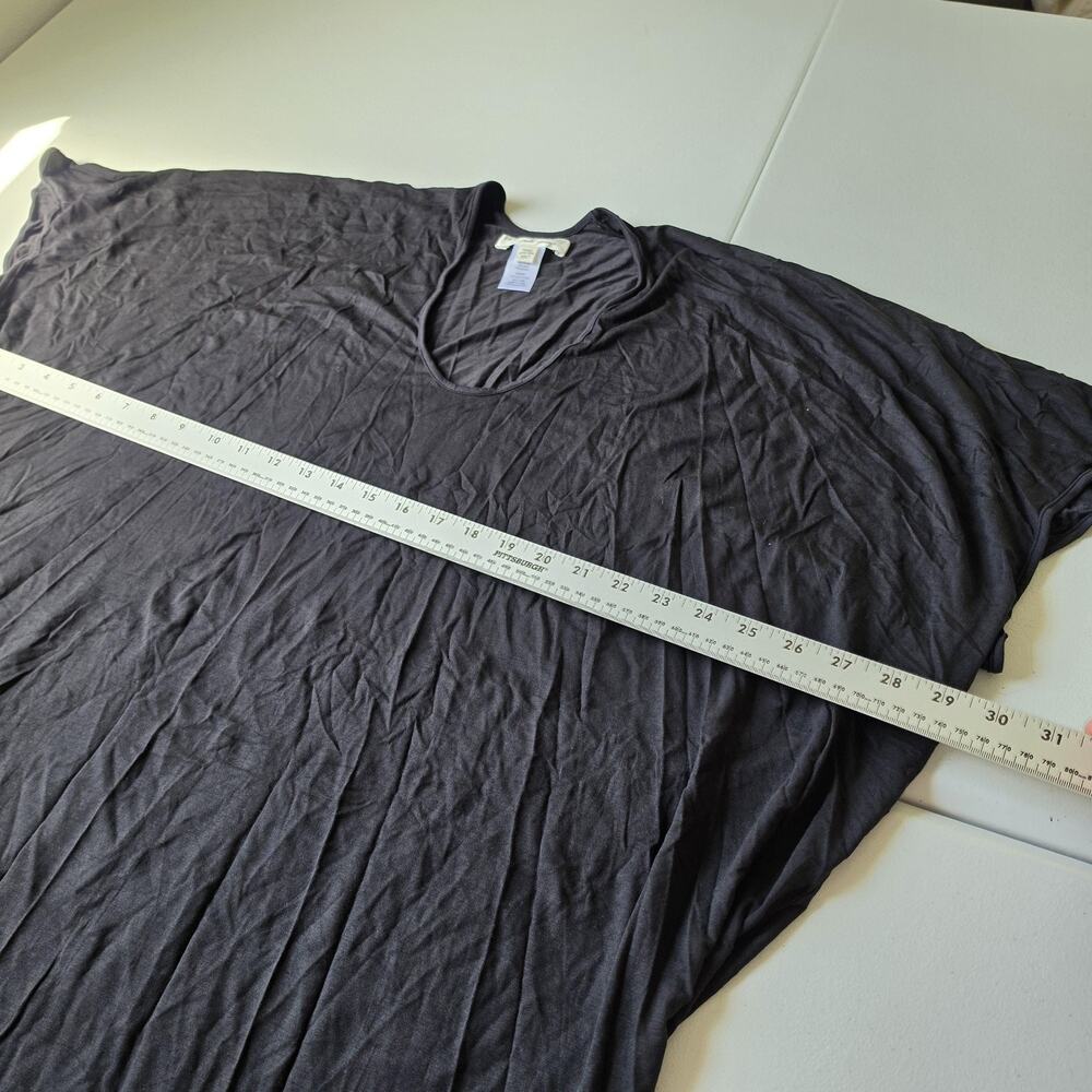 Barefoot Dreams Gown Womens Petite One Size Black Luxe Milk Jersey Kaftan Sleep - Picture 6 of 7